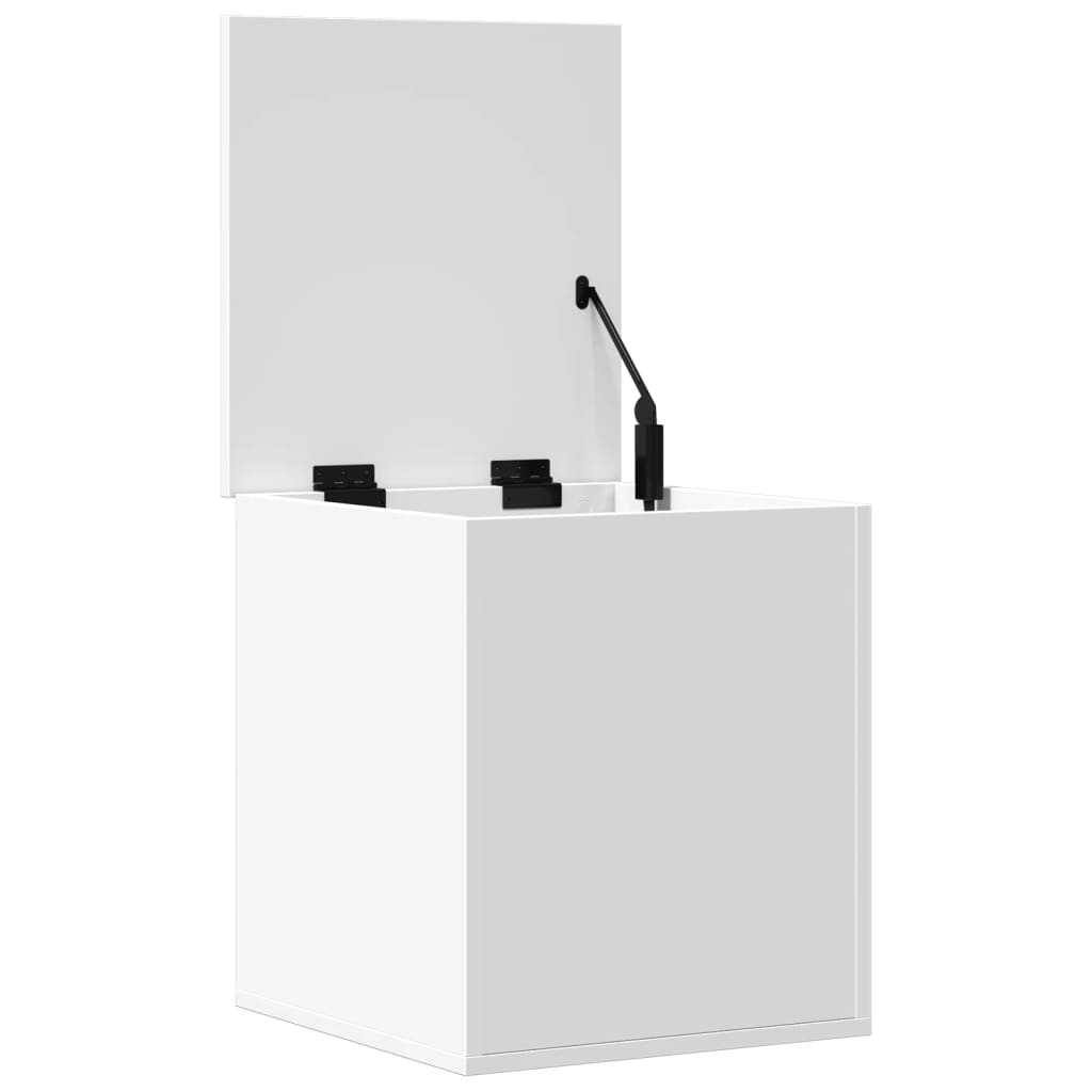 vidaXL Cutie de depozitare, alb, 40x42x46 cm, lemn prelucrat vidaXL Cutie de depozitare, alb, 40x42x46 cm, lemn prelucrat