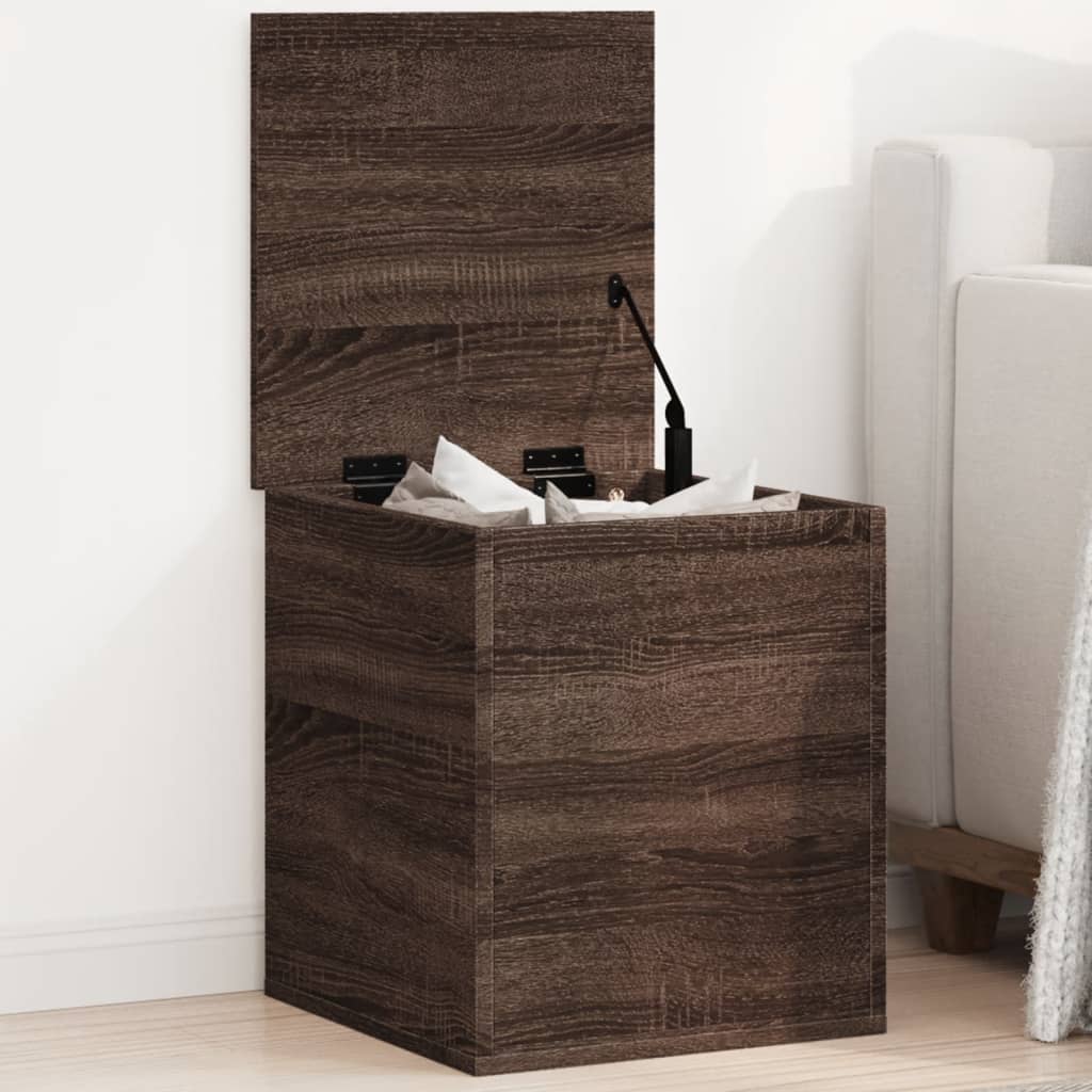vidaXL Cutie de depozitare, stejar maro, 40x42x46 cm, lemn prelucrat vidaXL Cutie de depozitare, stejar maro, 40x42x46 cm, lemn prelucrat