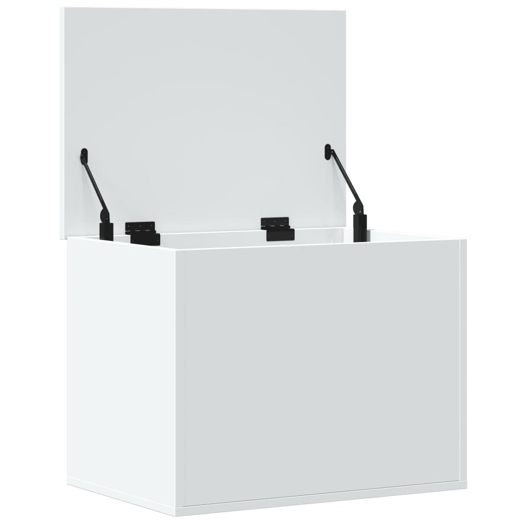 vidaXL Cutie de depozitare, alb, 60x42x46 cm, lemn prelucrat vidaXL Cutie de depozitare, alb, 60x42x46 cm, lemn prelucrat