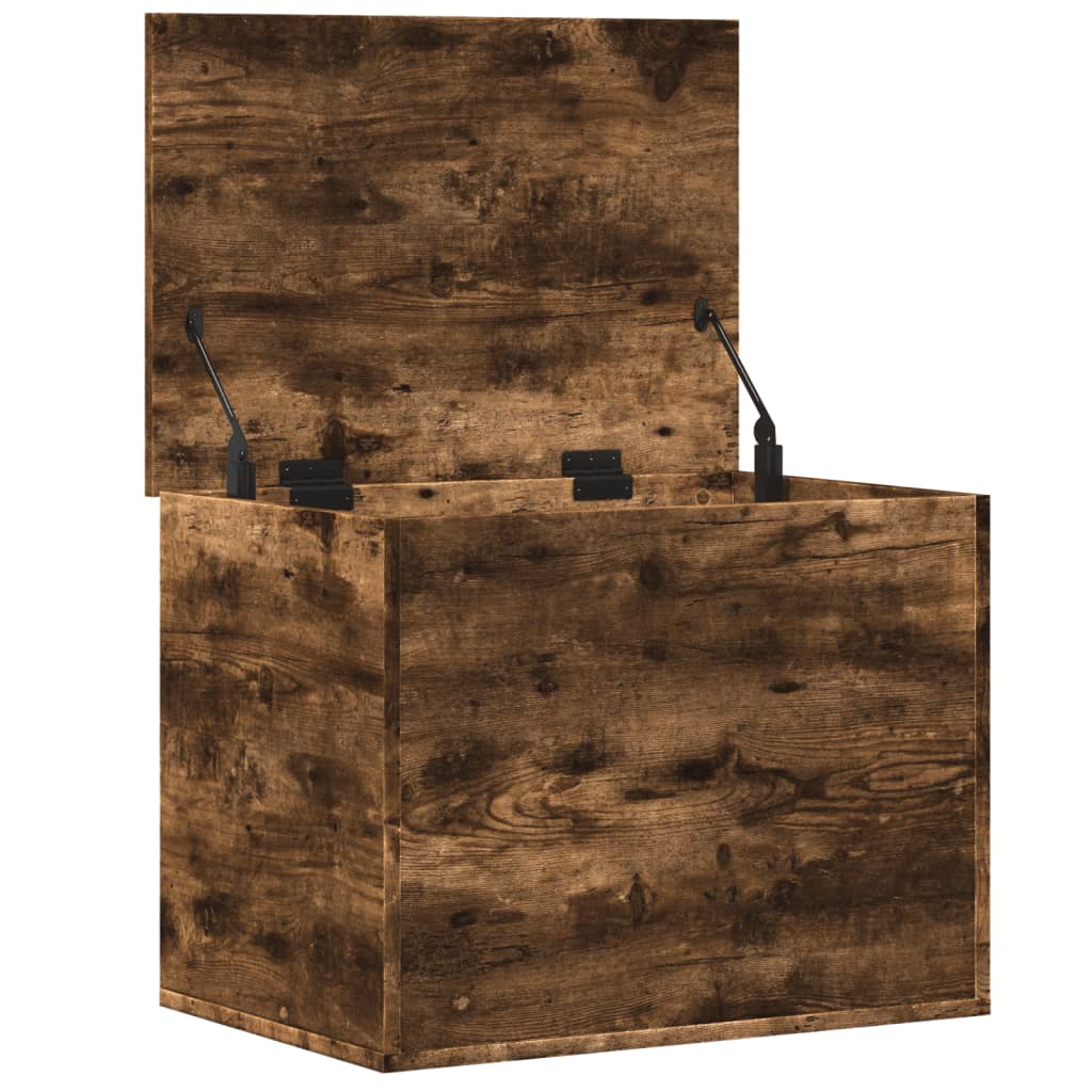 vidaXL Cutie de depozitare, stejar fumuriu, 60x42x46 cm lemn prelucrat vidaXL Cutie de depozitare, stejar fumuriu, 60x42x46 cm lemn prelucrat