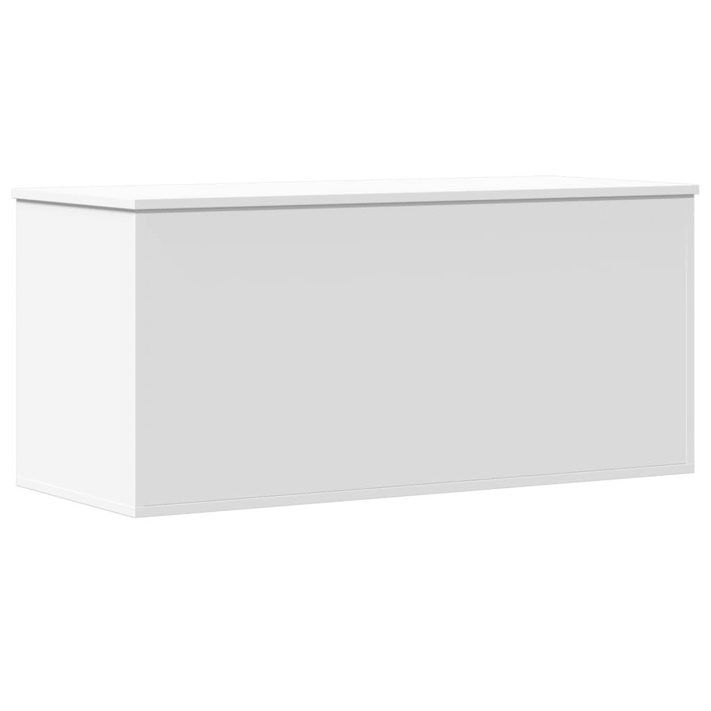 vidaXL Cutie de depozitare, alb, 100x42x46 cm, lemn prelucrat vidaXL Cutie de depozitare, alb, 100x42x46 cm, lemn prelucrat