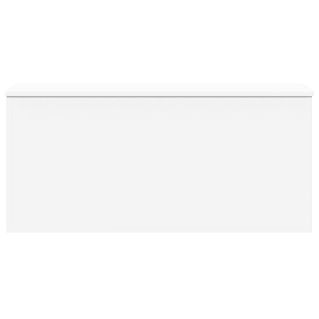 vidaXL Cutie de depozitare, alb, 100x42x46 cm, lemn prelucrat vidaXL Cutie de depozitare, alb, 100x42x46 cm, lemn prelucrat
