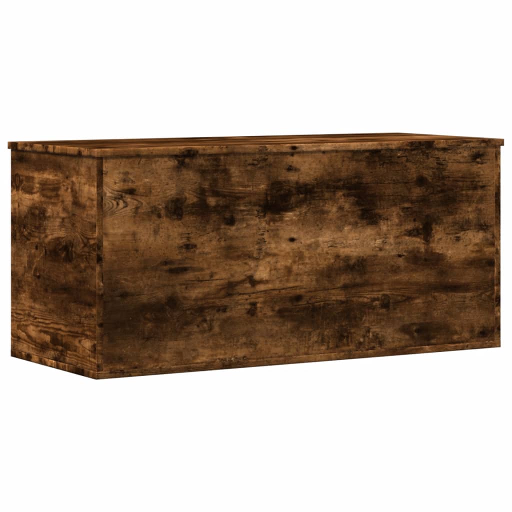 vidaXL Cutie de depozitare stejar fumuriu, 100x42x46 cm lemn prelucrat vidaXL Cutie de depozitare stejar fumuriu, 100x42x46 cm lemn prelucrat