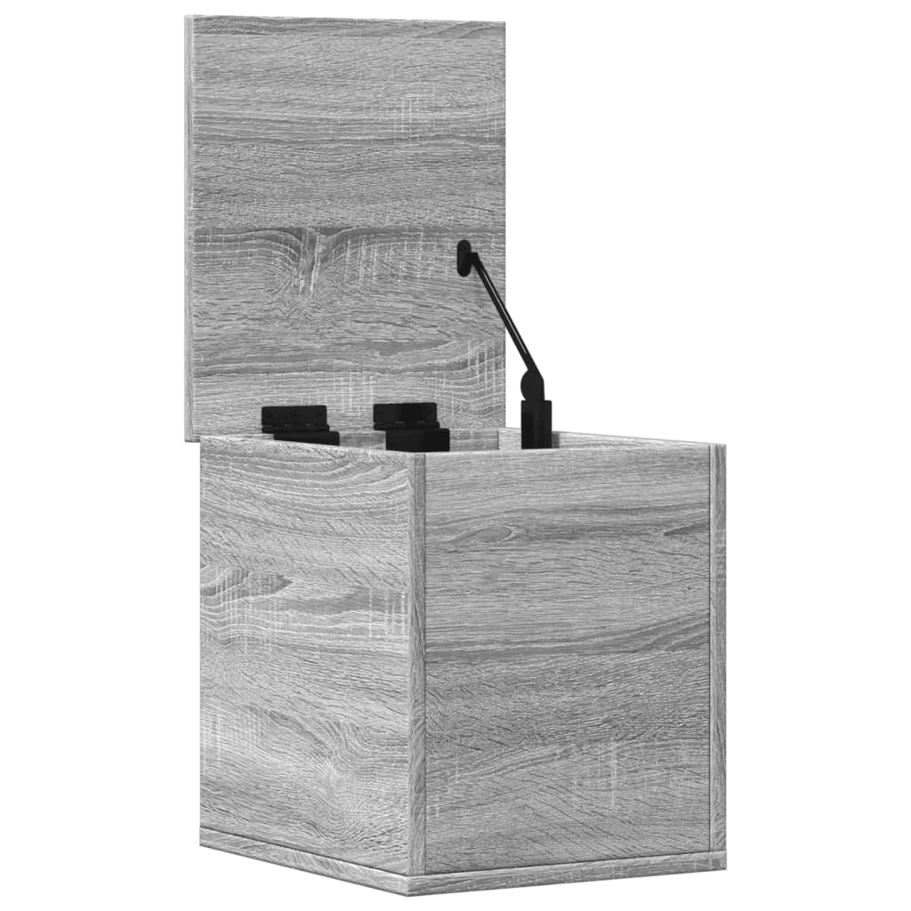 vidaXL Cutie de depozitare, gri sonoma, 30x35x35 cm, lemn prelucrat vidaXL Cutie de depozitare, gri sonoma, 30x35x35 cm, lemn prelucrat