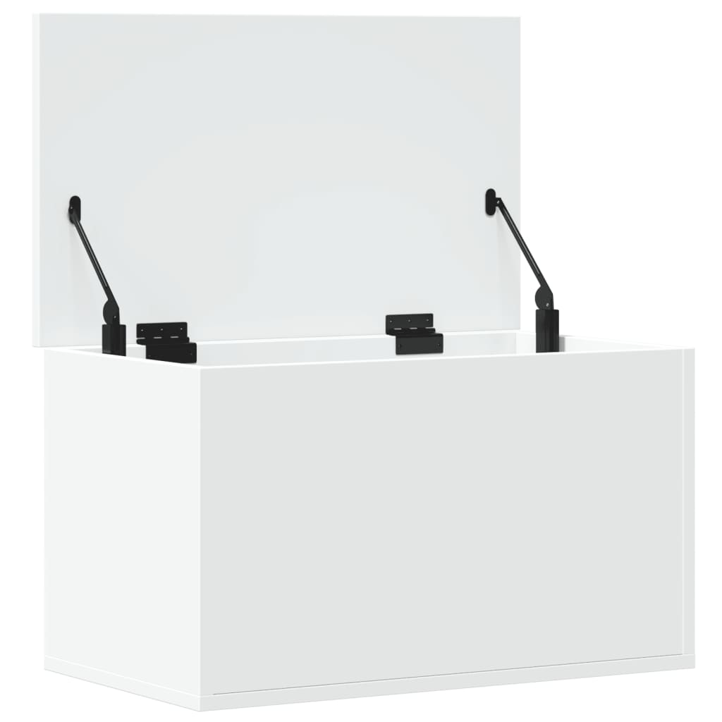 vidaXL Cutie de depozitare, alb, 60x35x35 cm, lemn prelucrat