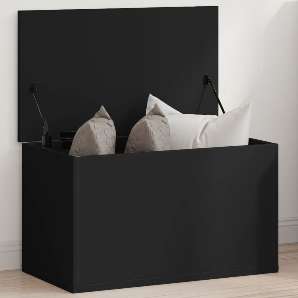 vidaXL Cutie de depozitare, negru, 60x35x35 cm, lemn prelucrat vidaXL Cutie de depozitare, negru, 60x35x35 cm, lemn prelucrat