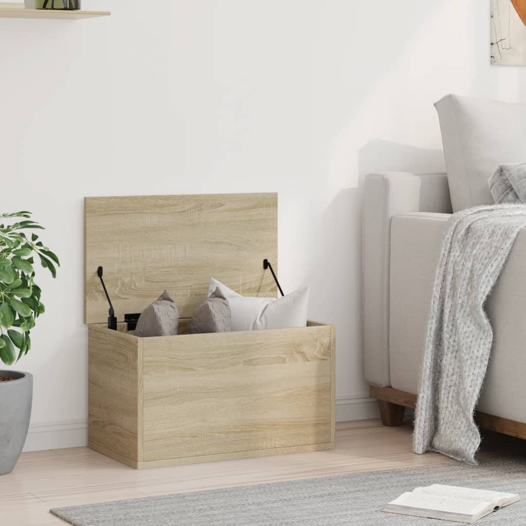 vidaXL Cutie de depozitare, stejar sonoma, 60x35x35 cm, lemn prelucrat vidaXL Cutie de depozitare, stejar sonoma, 60x35x35 cm, lemn prelucrat