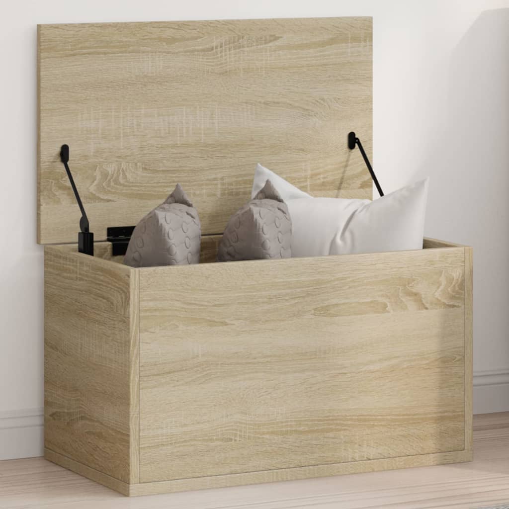 vidaXL Cutie de depozitare, stejar sonoma, 60x35x35 cm, lemn prelucrat vidaXL Cutie de depozitare, stejar sonoma, 60x35x35 cm, lemn prelucrat