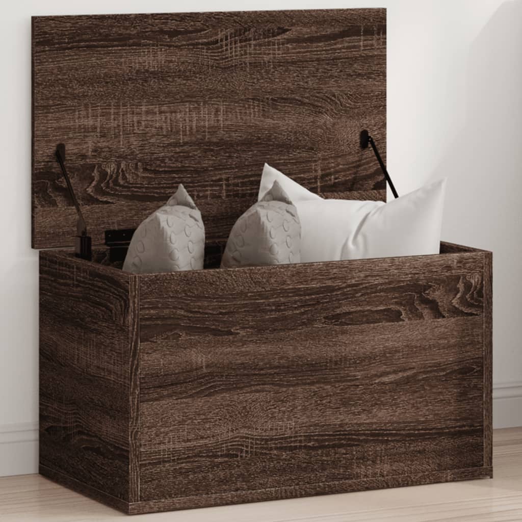vidaXL Cutie de depozitare, stejar maro, 60x35x35 cm, lemn prelucrat vidaXL Cutie de depozitare, stejar maro, 60x35x35 cm, lemn prelucrat
