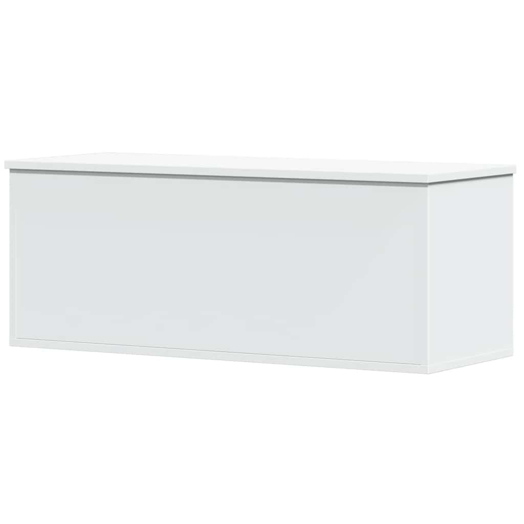 vidaXL Cutie de depozitare, alb, 90x35x35 cm, lemn prelucrat