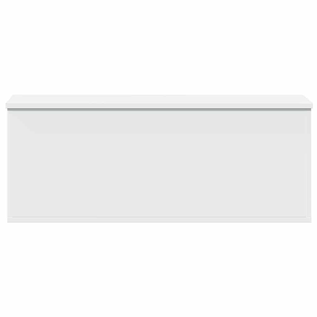 vidaXL Cutie de depozitare, alb, 90x35x35 cm, lemn prelucrat