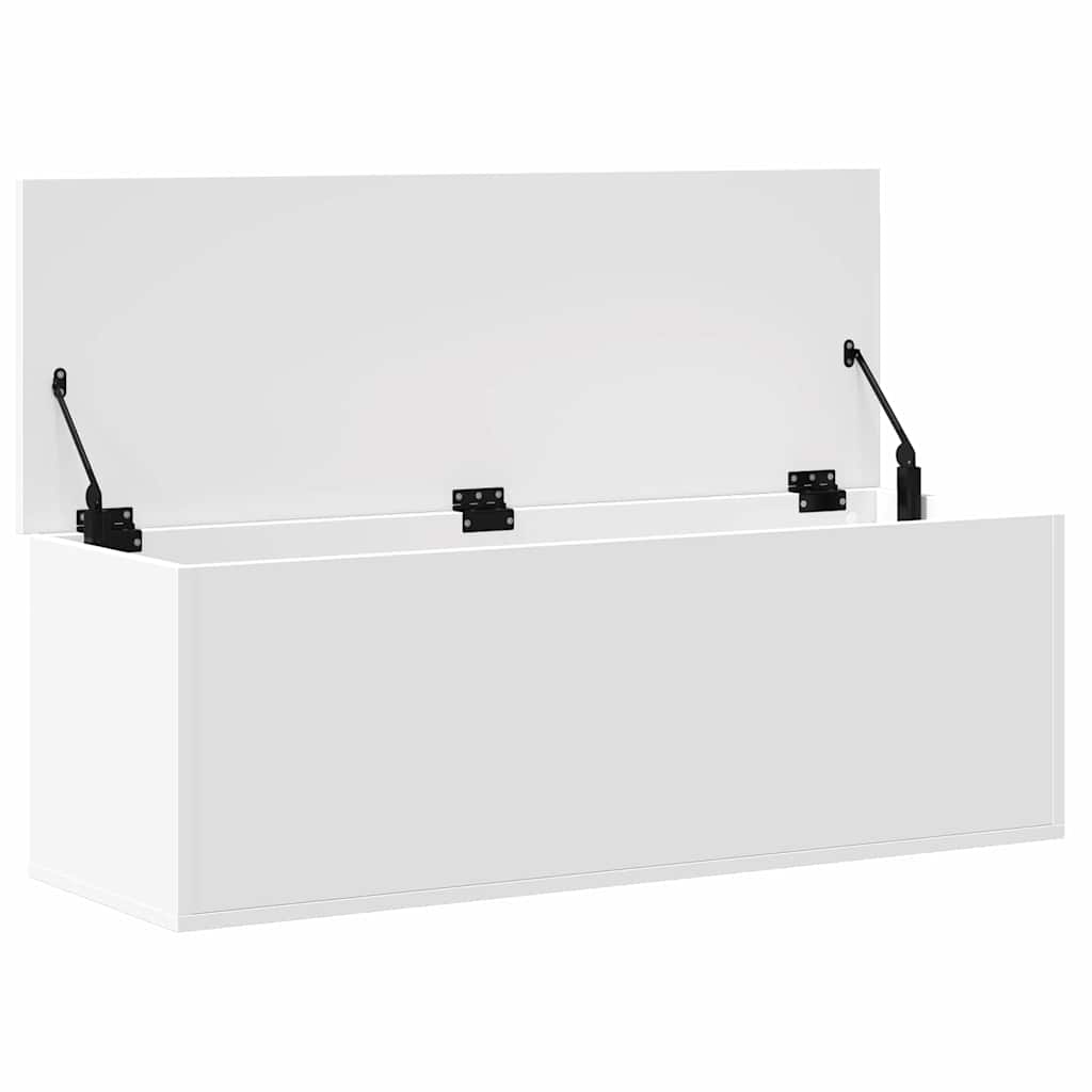 vidaXL Cutie de depozitare, alb, 102x35x35 cm, lemn prelucrat vidaXL Cutie de depozitare, alb, 102x35x35 cm, lemn prelucrat