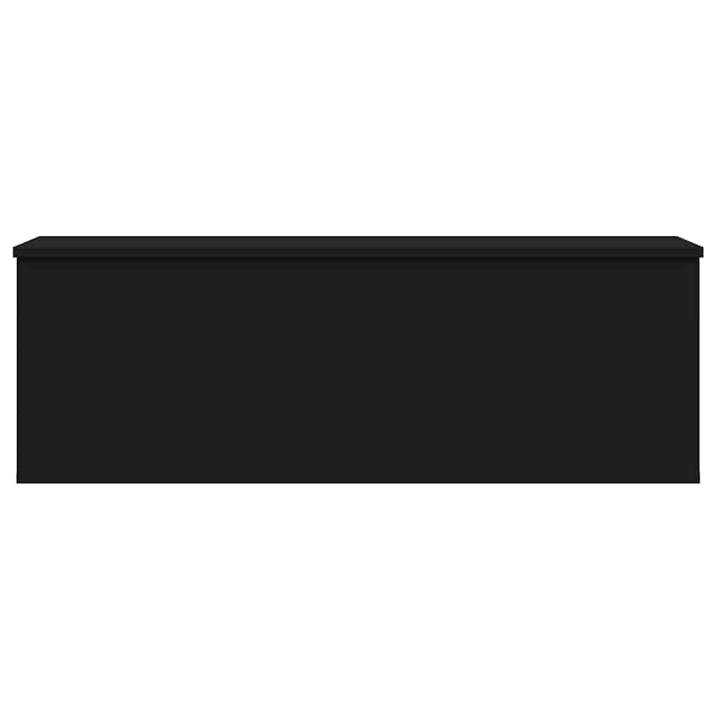 vidaXL Cutie de depozitare, negru, 102x35x35 cm, lemn prelucrat