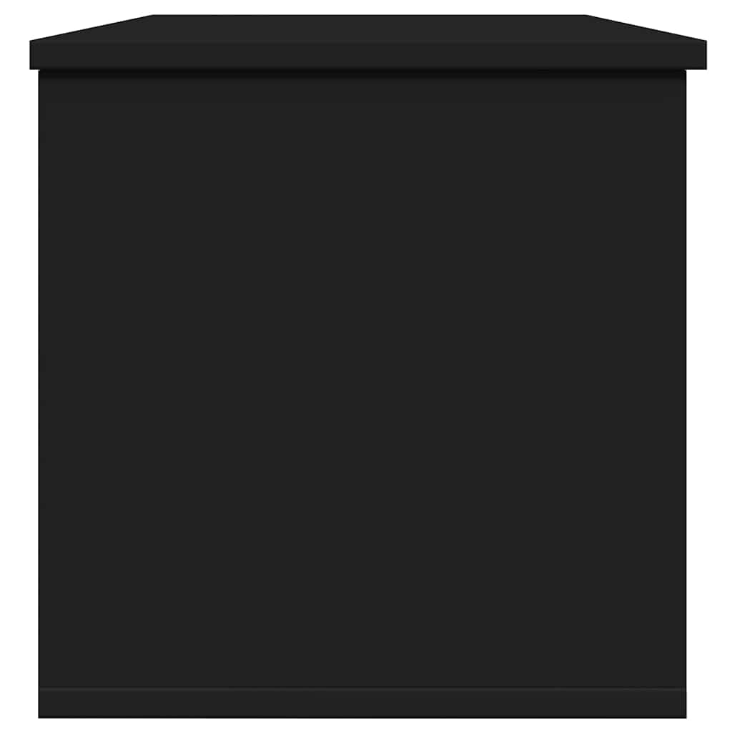 vidaXL Cutie de depozitare, negru, 102x35x35 cm, lemn prelucrat