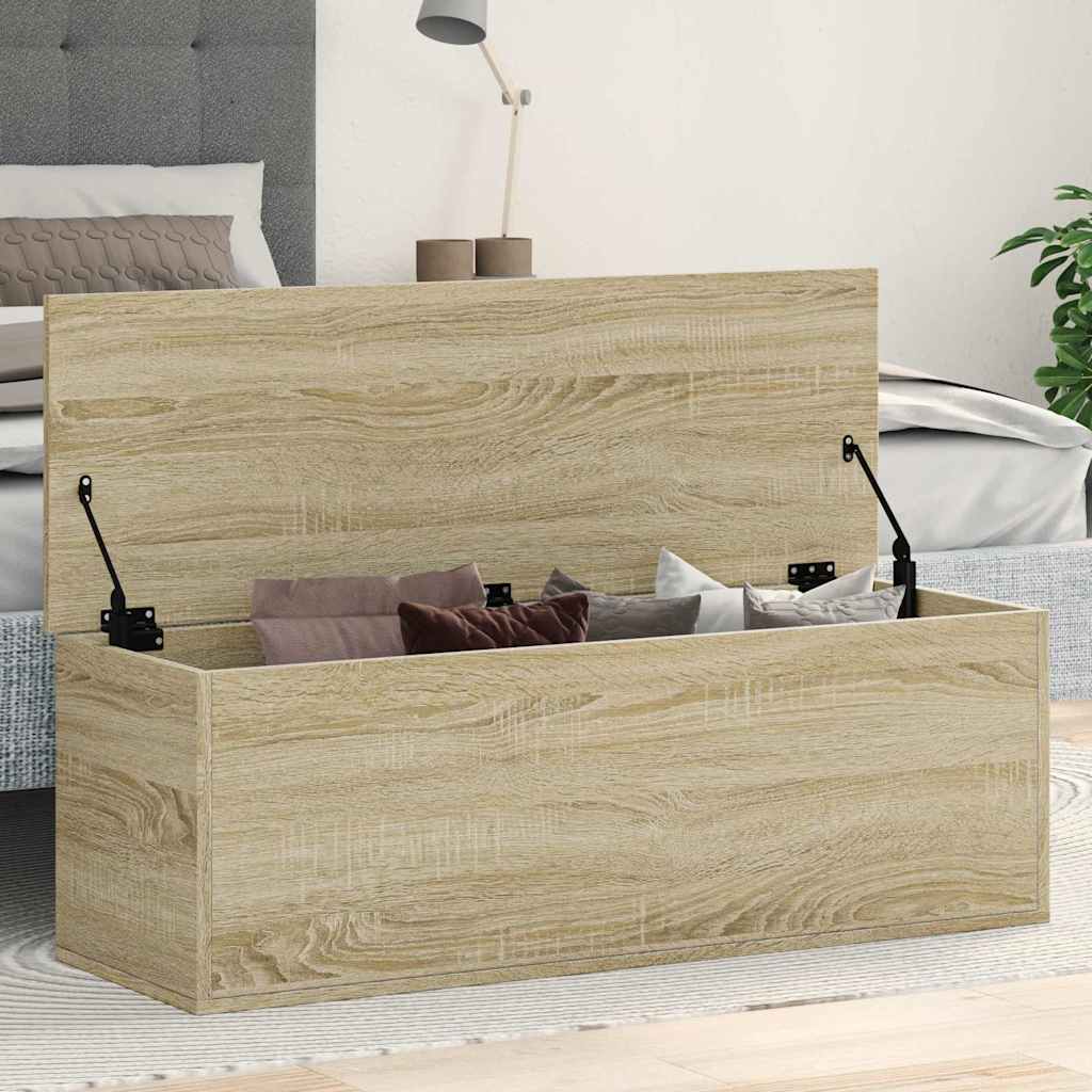 vidaXL Cutie de depozitare, stejar sonoma, 102x35x35cm, lemn prelucrat vidaXL Cutie de depozitare, stejar sonoma, 102x35x35cm, lemn prelucrat