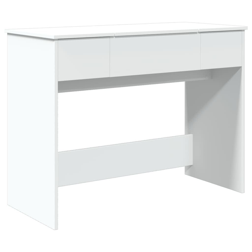 vidaXL Masă de toaletă cu oglindă, alb, 100x45x76 cm vidaXL Masă de toaletă cu oglindă, alb, 100x45x76 cm