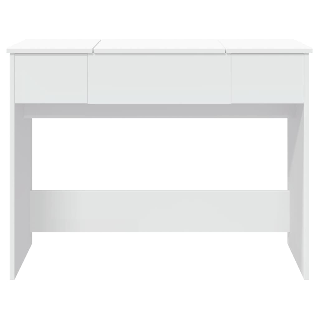 vidaXL Masă de toaletă cu oglindă, alb, 100x45x76 cm vidaXL Masă de toaletă cu oglindă, alb, 100x45x76 cm