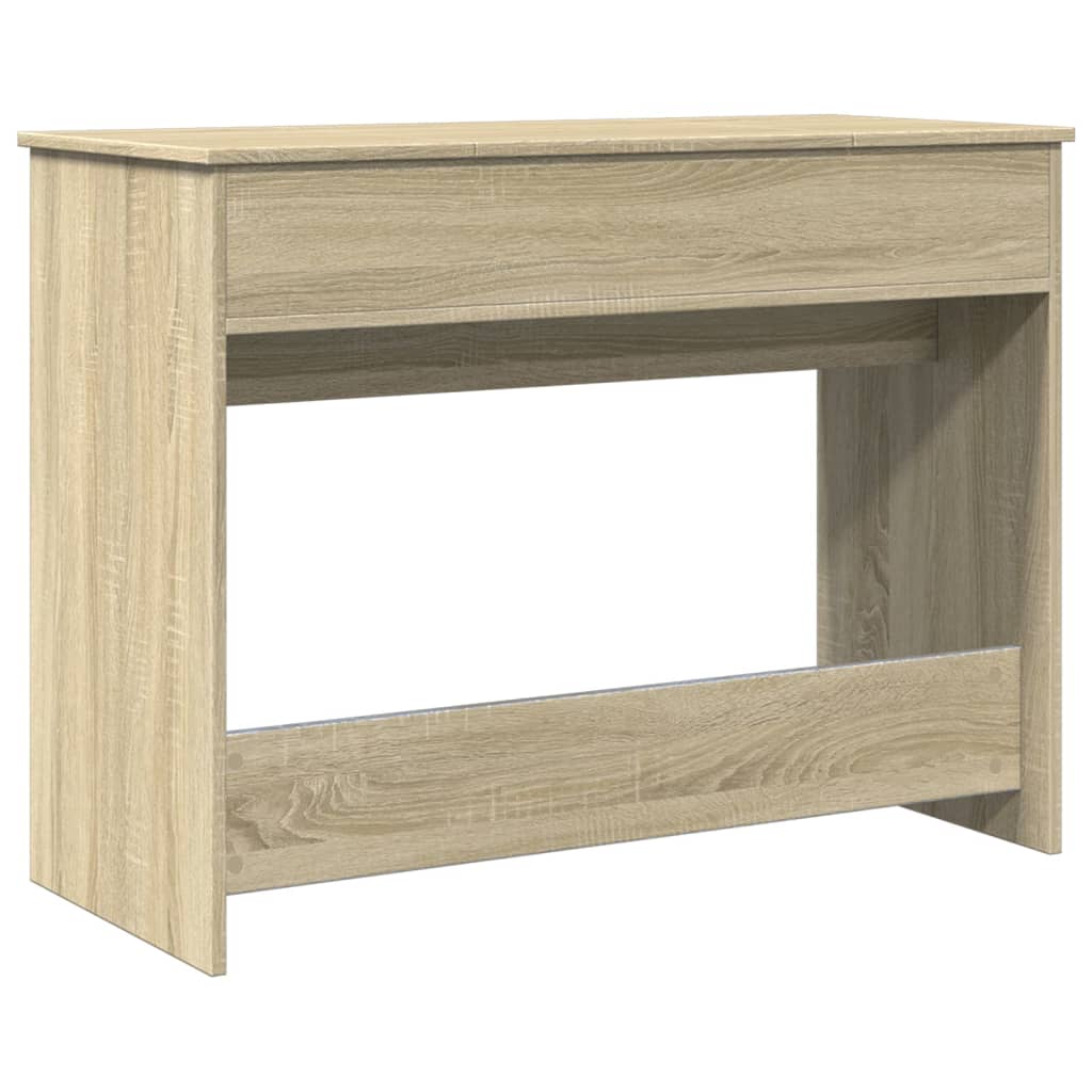 vidaXL Masă de toaletă cu oglindă, stejar sonoma, 100x45x76 cm