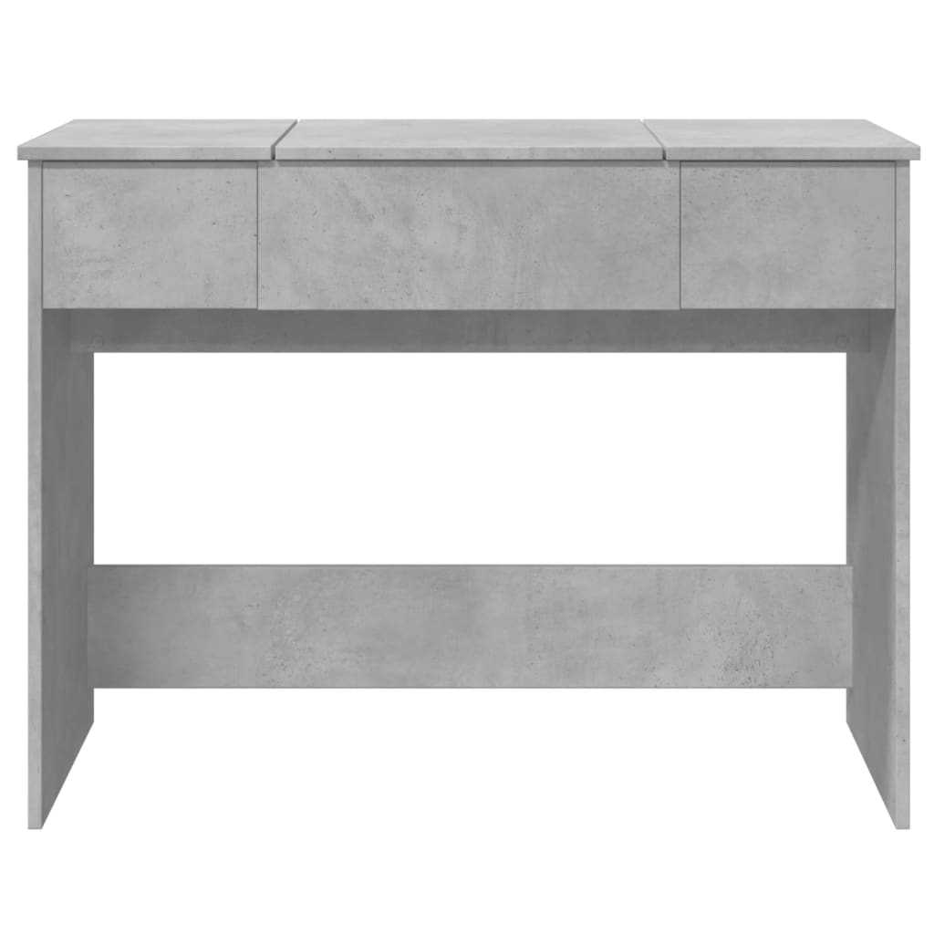 vidaXL Masă de toaletă cu oglindă, gri beton, 100x45x76 cm vidaXL Masă de toaletă cu oglindă, gri beton, 100x45x76 cm