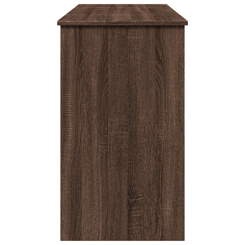 vidaXL Masă de toaletă cu oglindă, stejar maro, 100x45x76 cm