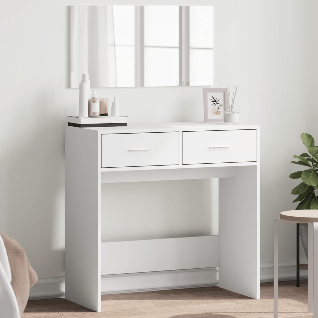 vidaXL Masă de toaletă cu oglindă, alb, 80x39x80 cm vidaXL Masă de toaletă cu oglindă, alb, 80x39x80 cm