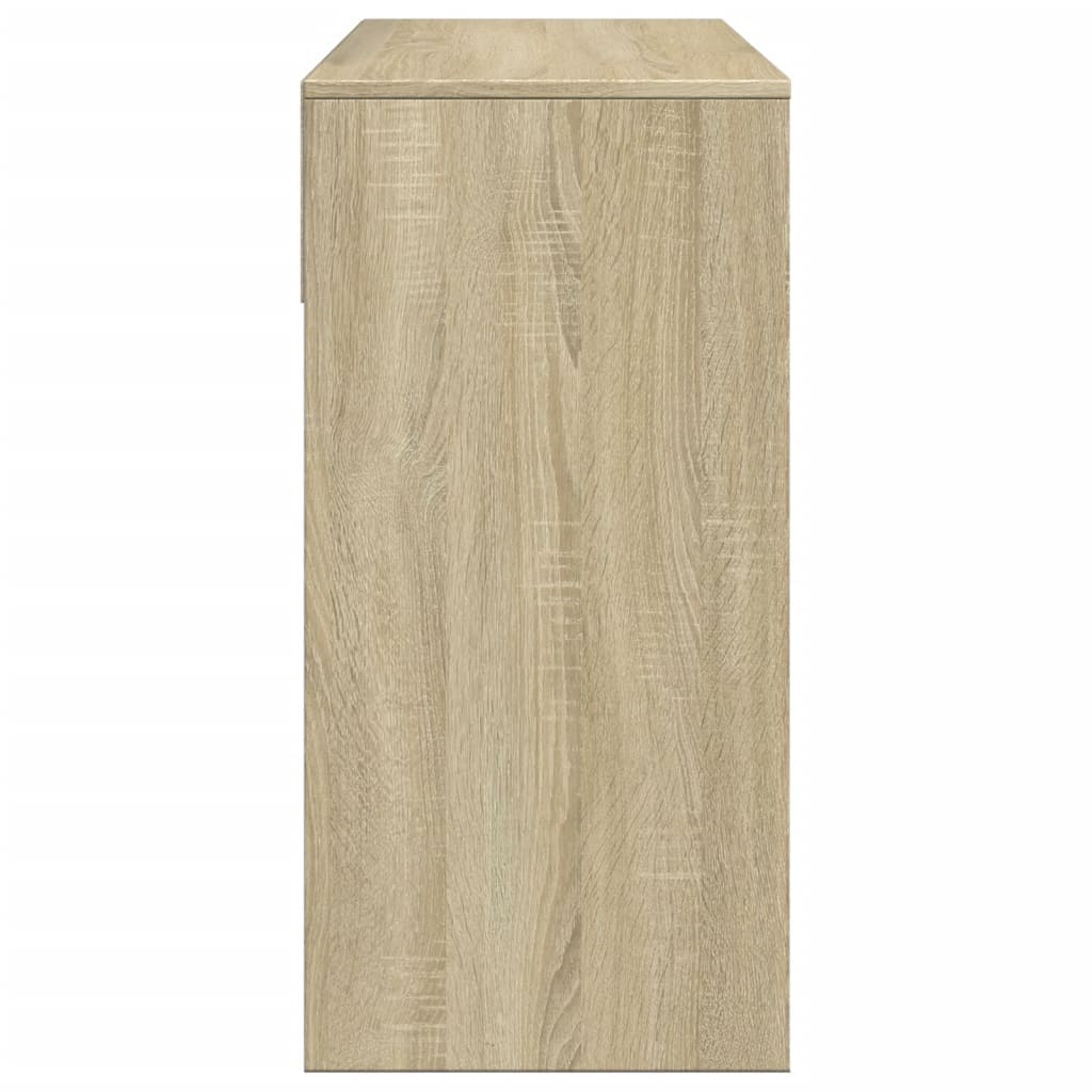 vidaXL Masă de toaletă cu oglindă, stejar sonoma, 80x39x80 cm