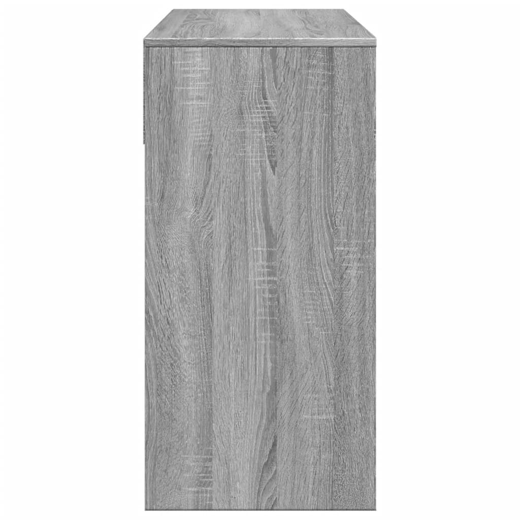 vidaXL Masă de toaletă cu oglindă, gri sonoma, 80x39x80 cm vidaXL Masă de toaletă cu oglindă, gri sonoma, 80x39x80 cm