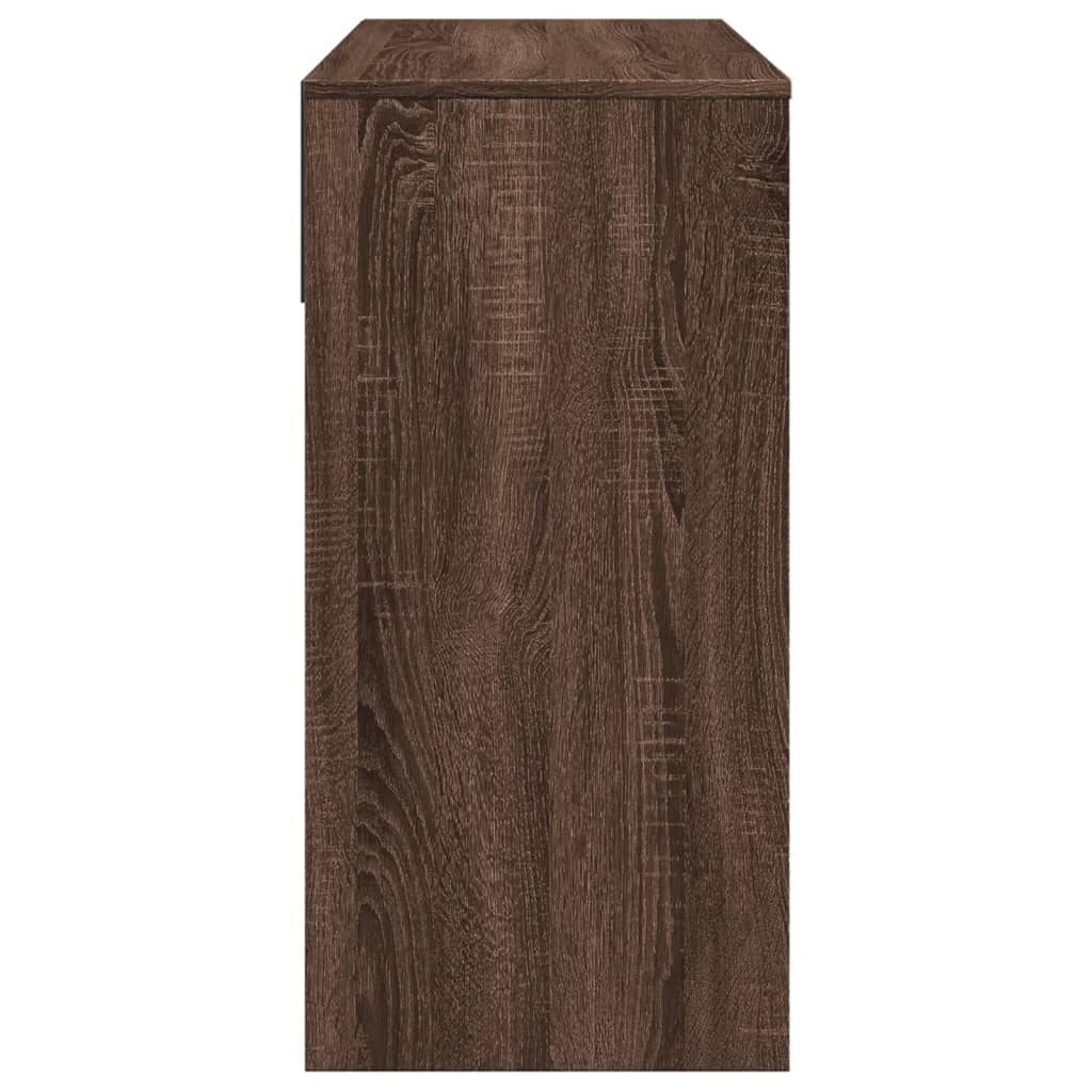 vidaXL Masă de toaletă cu oglindă, stejar maro, 80x39x80 cm