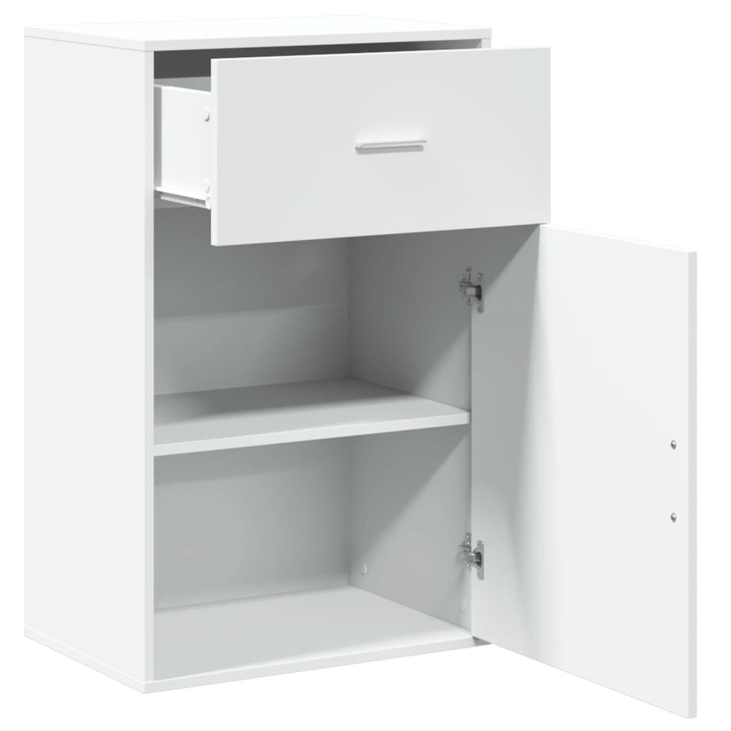 vidaXL Dulap de depozitare, alb, 56,5x39x90 cm, lemn prelucrat