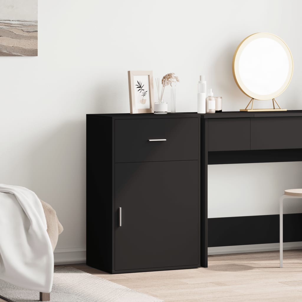 vidaXL Dulap de depozitare, negru, 56,5x39x90 cm, lemn prelucrat