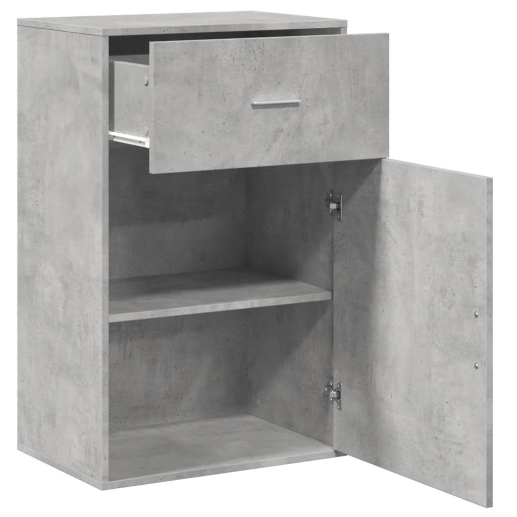 vidaXL Dulap de depozitare, gri beton, 56,5x39x90 cm, lemn prelucrat