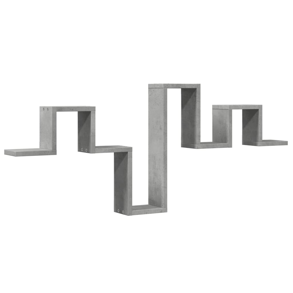 vidaXL Raft de perete, gri beton, 104,5x10x43 cm , lemn prelucrat