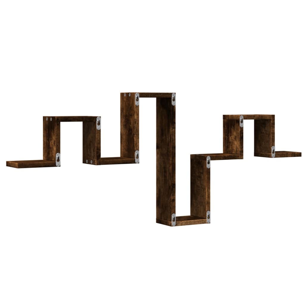 vidaXL Raft de perete, stejar fumuriu, 104,5x10x43 cm, lemn prelucrat vidaXL Raft de perete, stejar fumuriu, 104,5x10x43 cm, lemn prelucrat