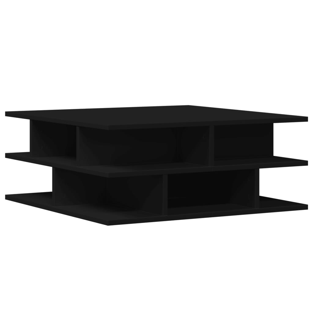 vidaXL Măsuță de cafea, negru, 70x70x29 cm, lemn prelucrat vidaXL Măsuță de cafea, negru, 70x70x29 cm, lemn prelucrat