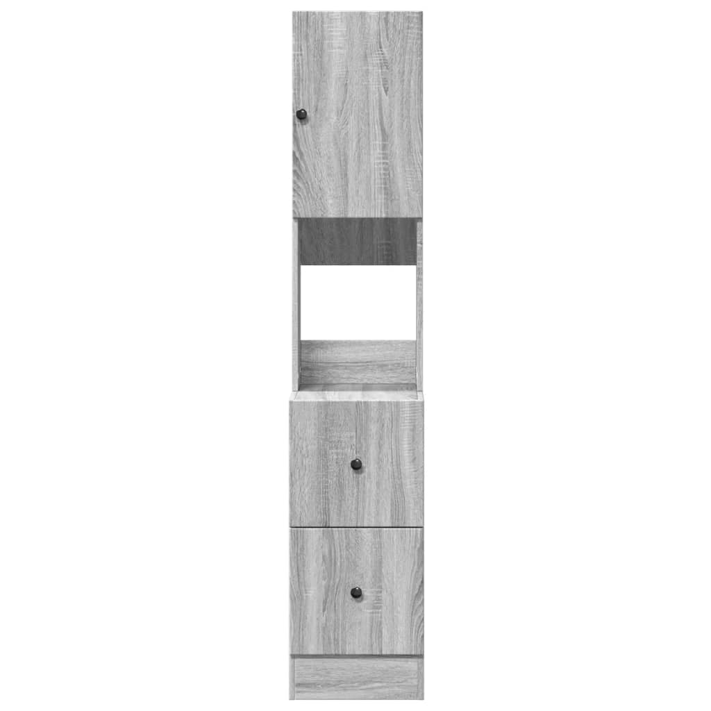 vidaXL Dulap de bucătărie, gri sonoma, 35x50x180 cm lemn prelucrat vidaXL Dulap de bucătărie, gri sonoma, 35x50x180 cm lemn prelucrat