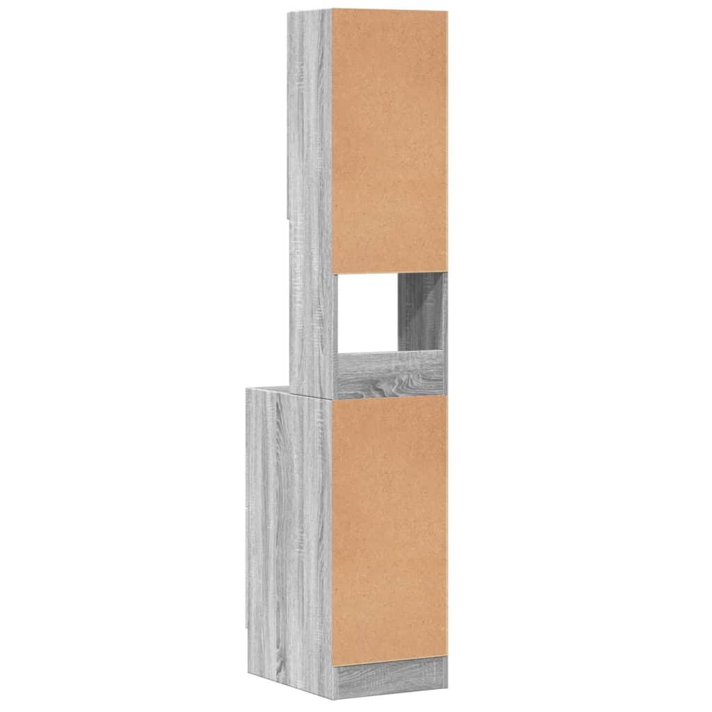 vidaXL Dulap de bucătărie, gri sonoma, 35x50x180 cm lemn prelucrat vidaXL Dulap de bucătărie, gri sonoma, 35x50x180 cm lemn prelucrat