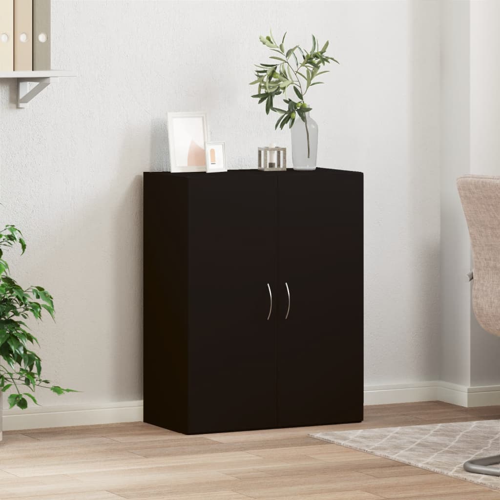 vidaXL Fișet, negru, 60x32x77,5 cm, lemn prelucrat vidaXL Fișet, negru, 60x32x77,5 cm, lemn prelucrat