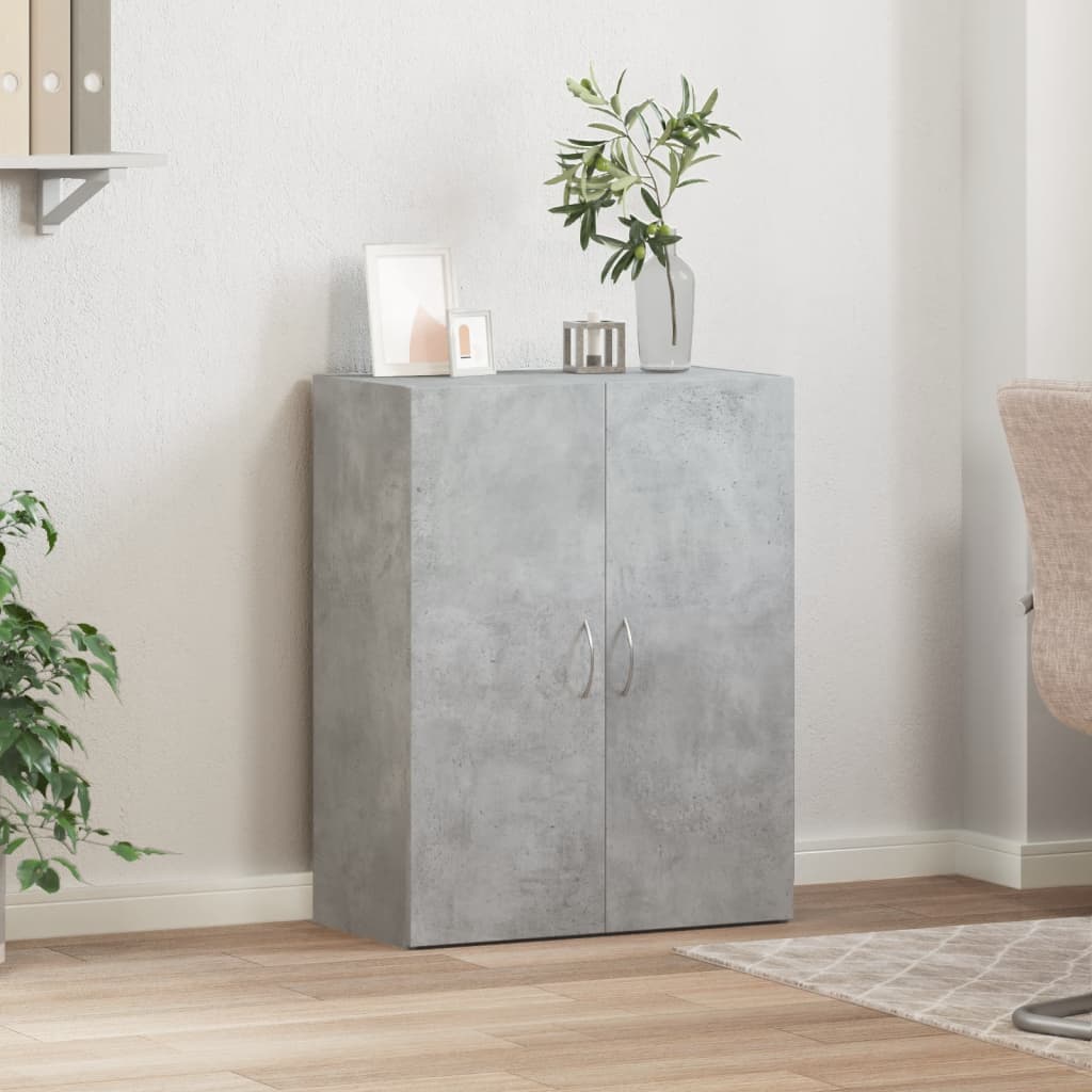 vidaXL Fișet, gri beton, 60x32x77,5 cm, lemn prelucrat vidaXL Fișet, gri beton, 60x32x77,5 cm, lemn prelucrat
