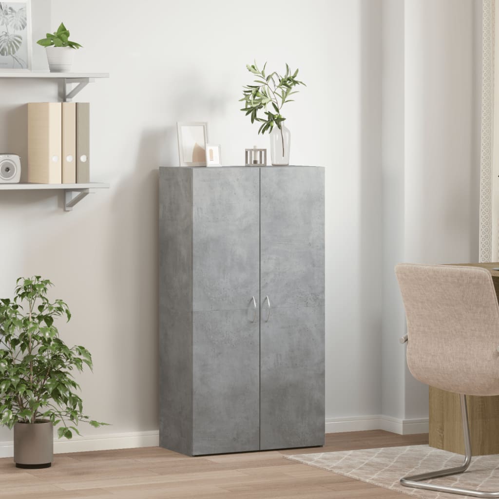 vidaXL Fișet, gri beton, 60x32x115 cm, lemn prelucrat