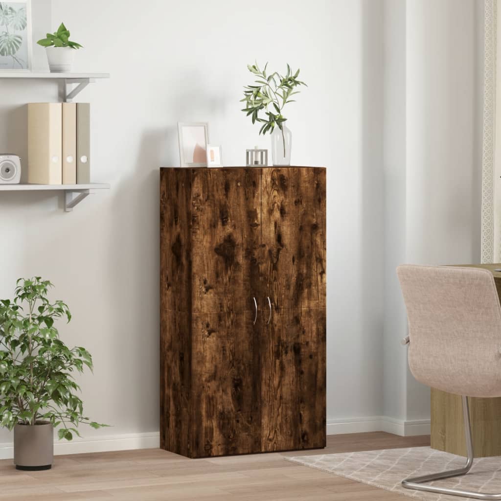 vidaXL Fișet, stejar fumuriu, 60x32x115 cm, lemn prelucrat vidaXL Fișet, stejar fumuriu, 60x32x115 cm, lemn prelucrat