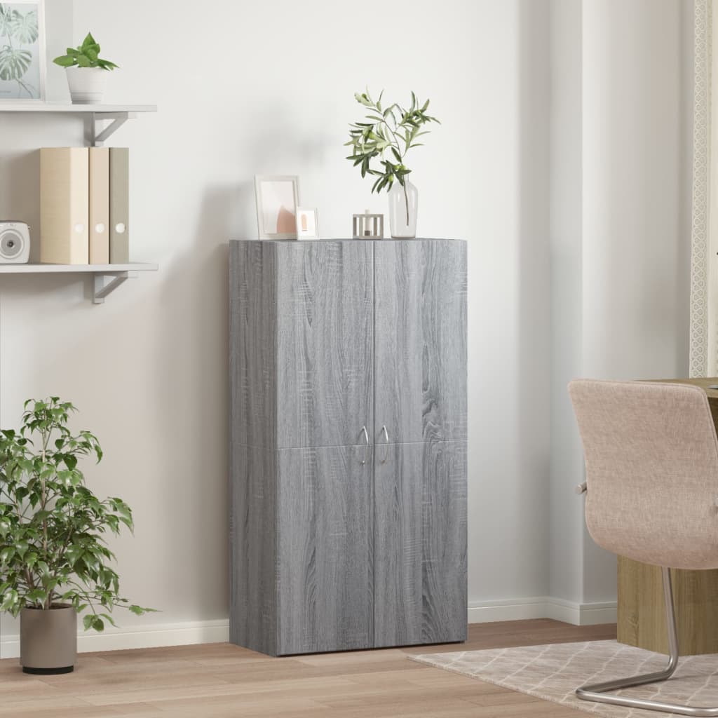 vidaXL Fișet, sonoma gri, 60x32x115 cm, lemn prelucrat vidaXL Fișet, sonoma gri, 60x32x115 cm, lemn prelucrat