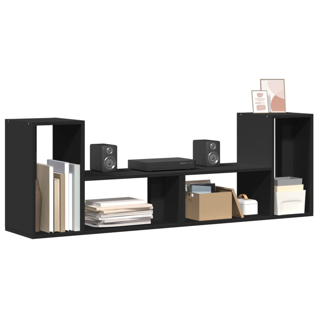 vidaXL Dulap TV, 2 buc., negru, 75x30x50 cm, lemn prelucrat vidaXL Dulap TV, 2 buc., negru, 75x30x50 cm, lemn prelucrat