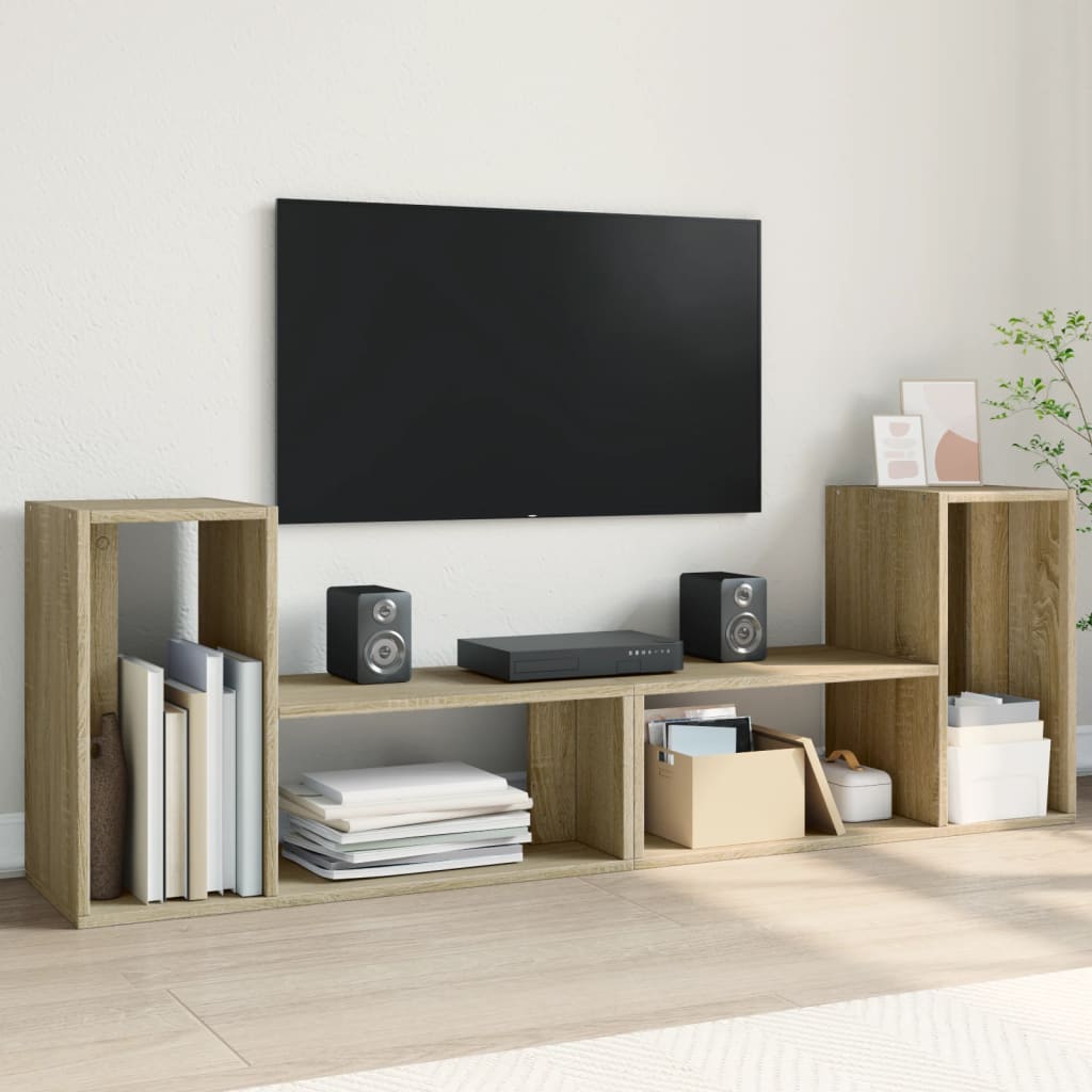 vidaXL Dulap TV, 2 buc., stejar sonoma, 75x30x50 cm, lemn prelucrat vidaXL Dulap TV, 2 buc., stejar sonoma, 75x30x50 cm, lemn prelucrat