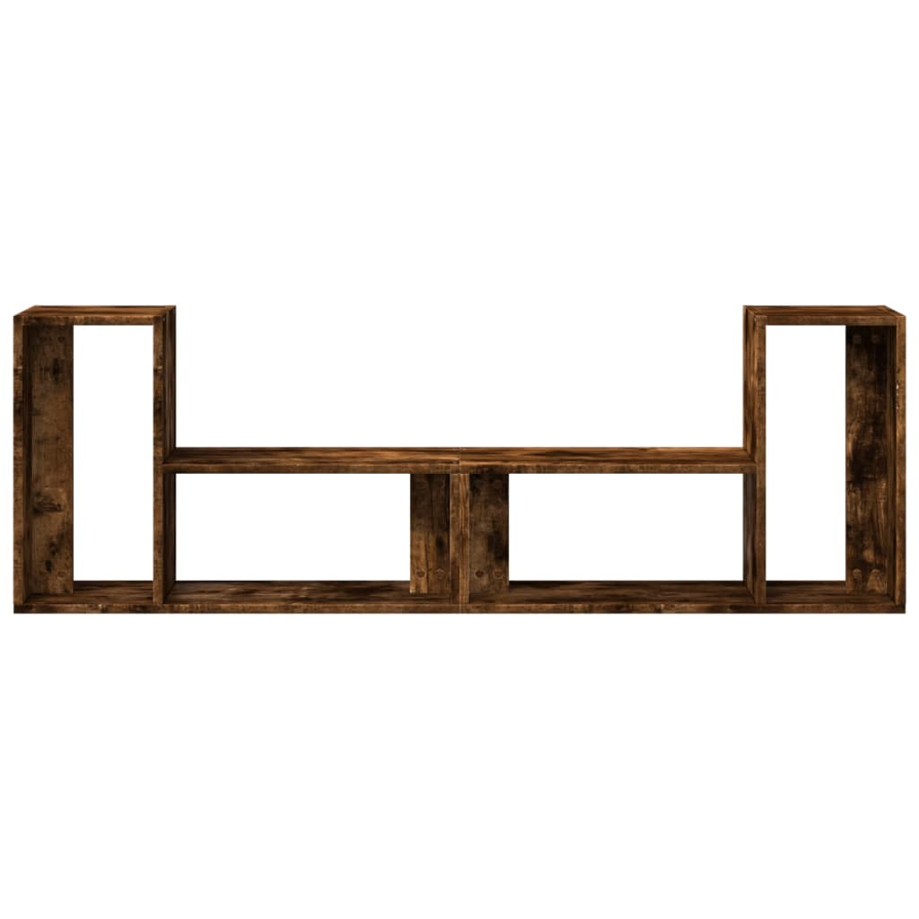 vidaXL Dulapuri TV, 2 buc, stejar fumuriu, 75x30x50 cm, lemn prelucrat