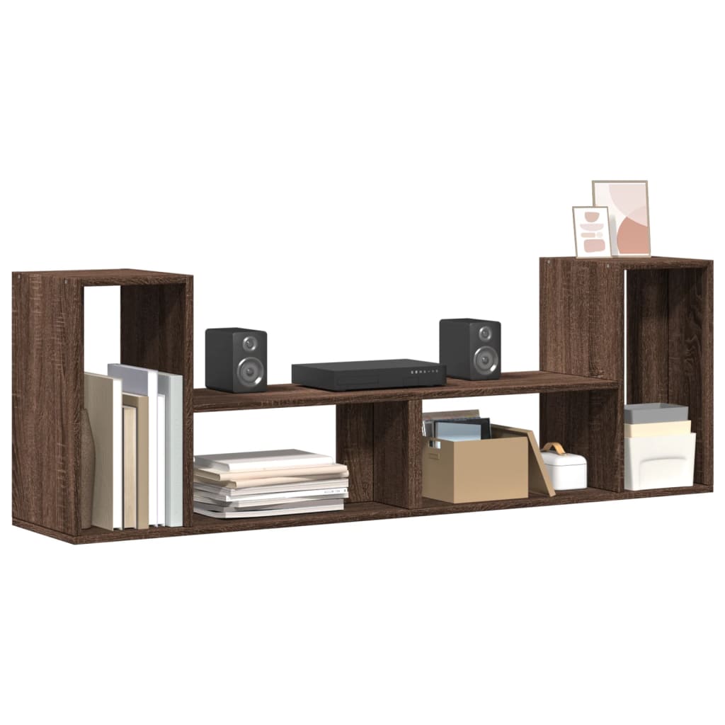 vidaXL Dulap TV, 2 buc., stejar maro, 75x30x50 cm, lemn prelucrat vidaXL Dulap TV, 2 buc., stejar maro, 75x30x50 cm, lemn prelucrat