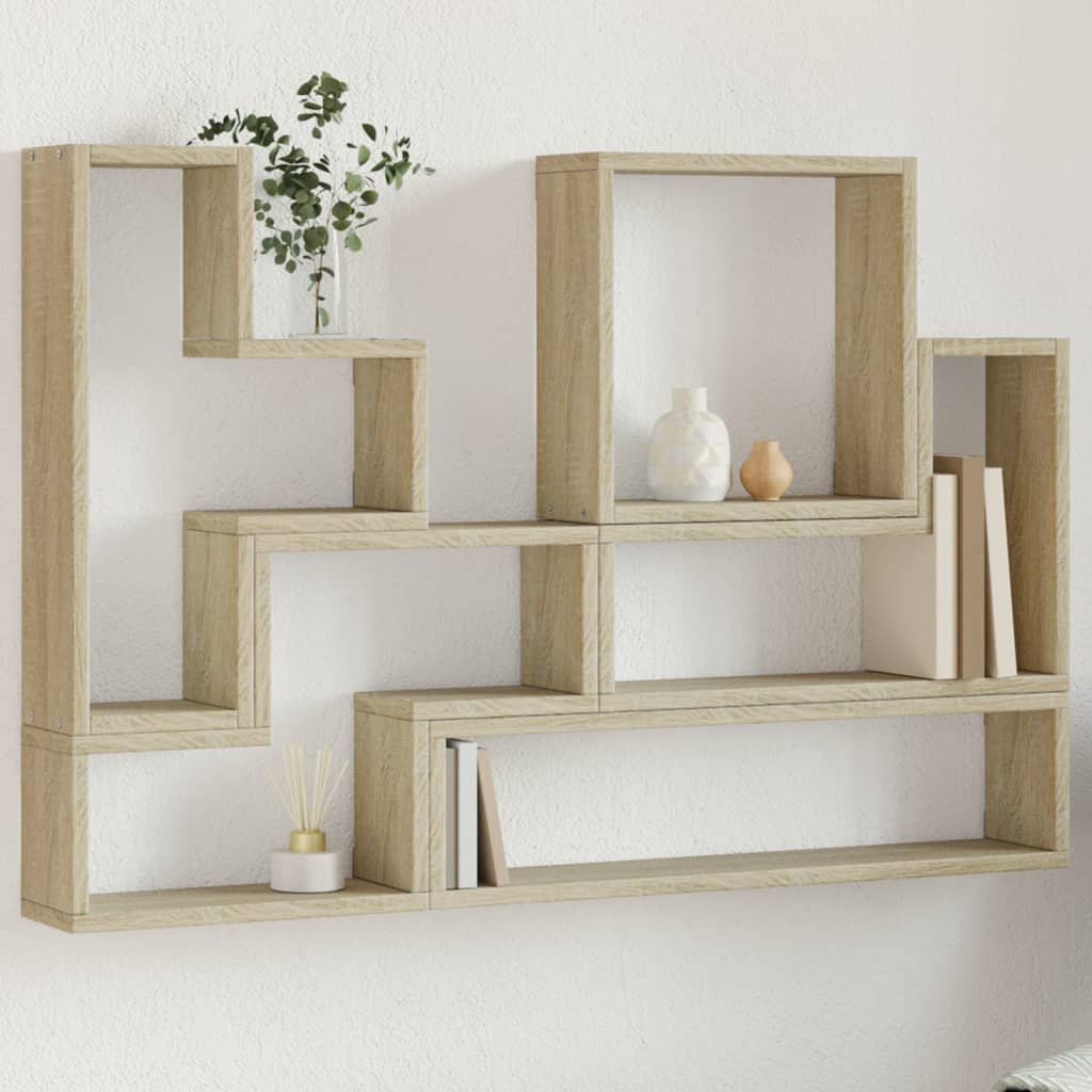 vidaXL Raft de perete, stejar sonoma, 96x12x64 cm, PAL vidaXL Raft de perete, stejar sonoma, 96x12x64 cm, PAL