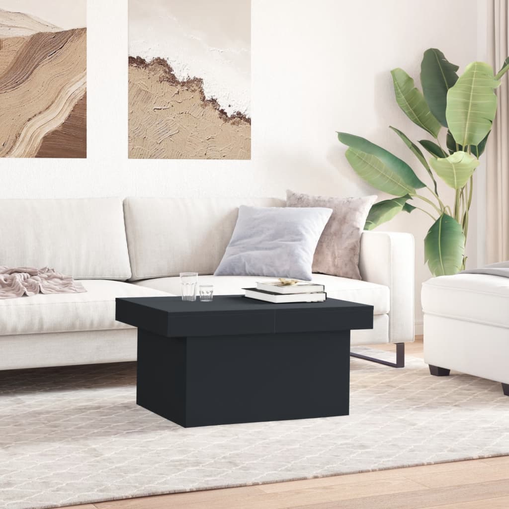 vidaXL Măsuță de cafea, negru, 80x55x40 cm, lemn prelucrat vidaXL Măsuță de cafea, negru, 80x55x40 cm, lemn prelucrat
