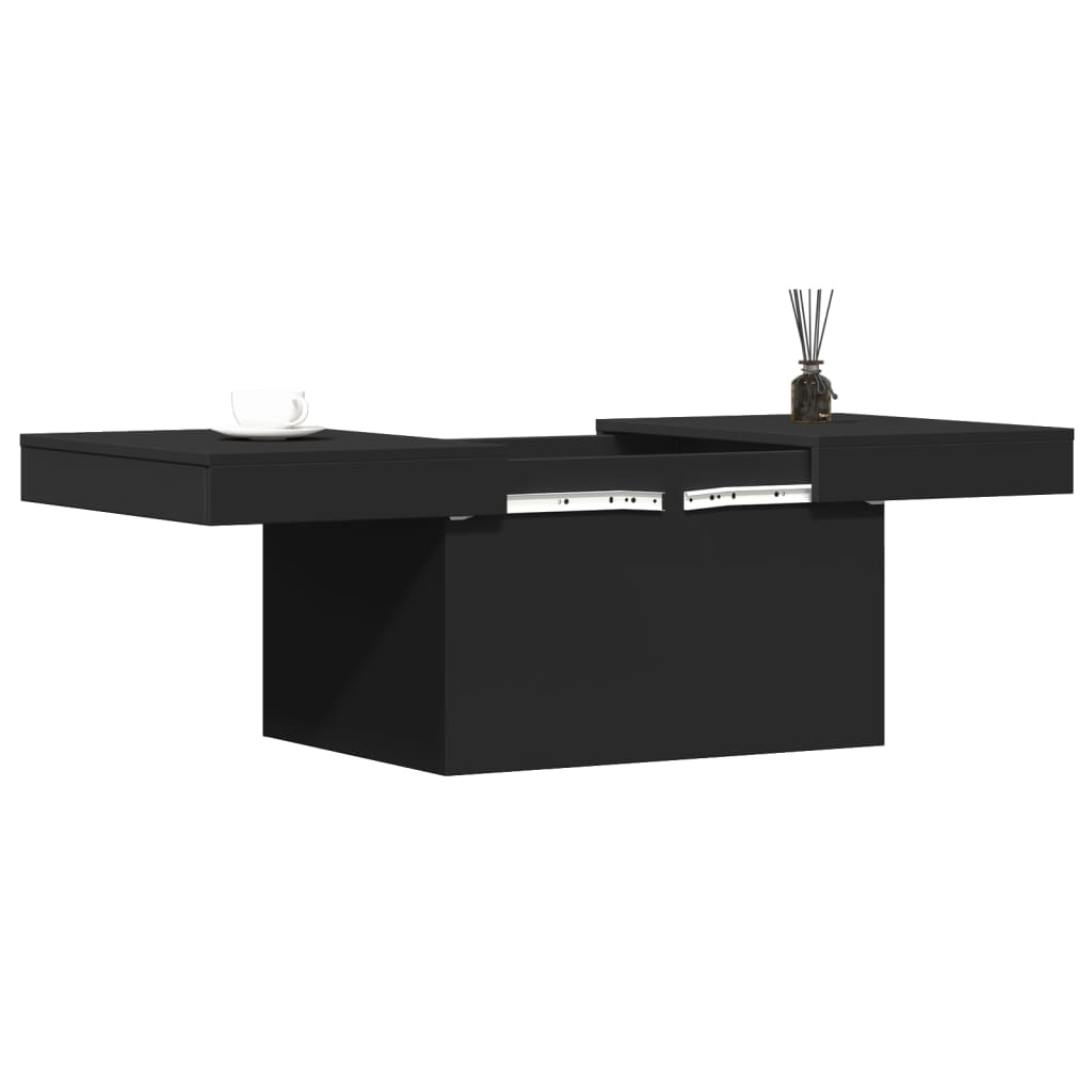 vidaXL Măsuță de cafea, negru, 80x55x40 cm, lemn prelucrat vidaXL Măsuță de cafea, negru, 80x55x40 cm, lemn prelucrat