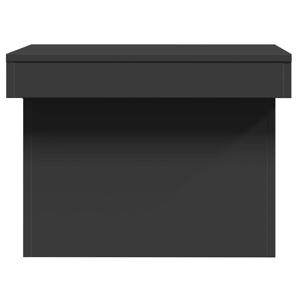 vidaXL Măsuță de cafea, negru, 80x55x40 cm, lemn prelucrat vidaXL Măsuță de cafea, negru, 80x55x40 cm, lemn prelucrat
