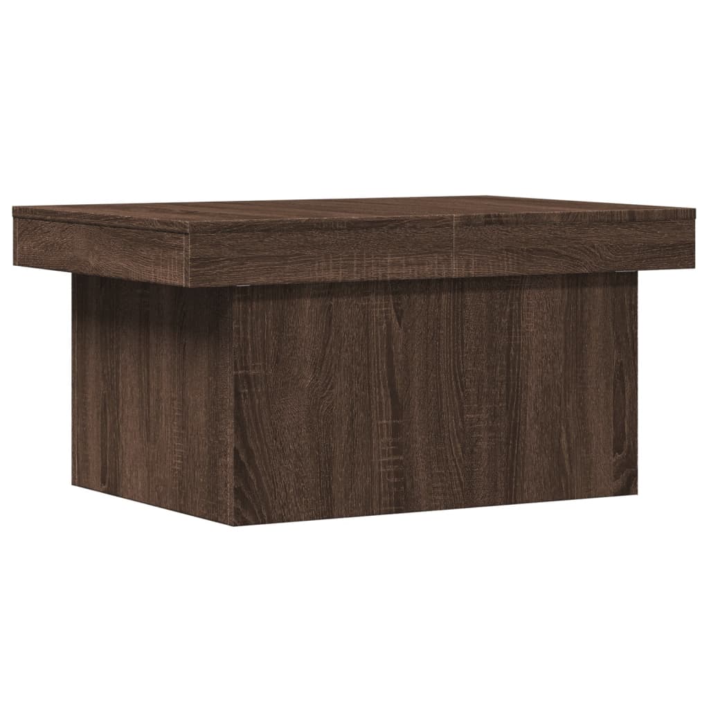 vidaXL Măsuță de cafea, maro, 80x55x40 cm, lemn prelucrat vidaXL Măsuță de cafea, maro, 80x55x40 cm, lemn prelucrat